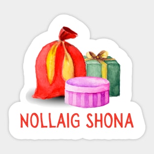 Nollaig Shona Irish Christmas Gift Ireland Lovers Sticker